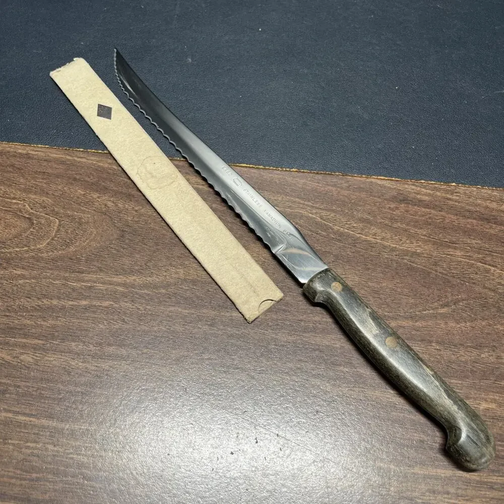 Vintage EKCO Stainless Vanadium Carving Knife 13” U.S.A. 7.25” Cutting Edge. 6A
